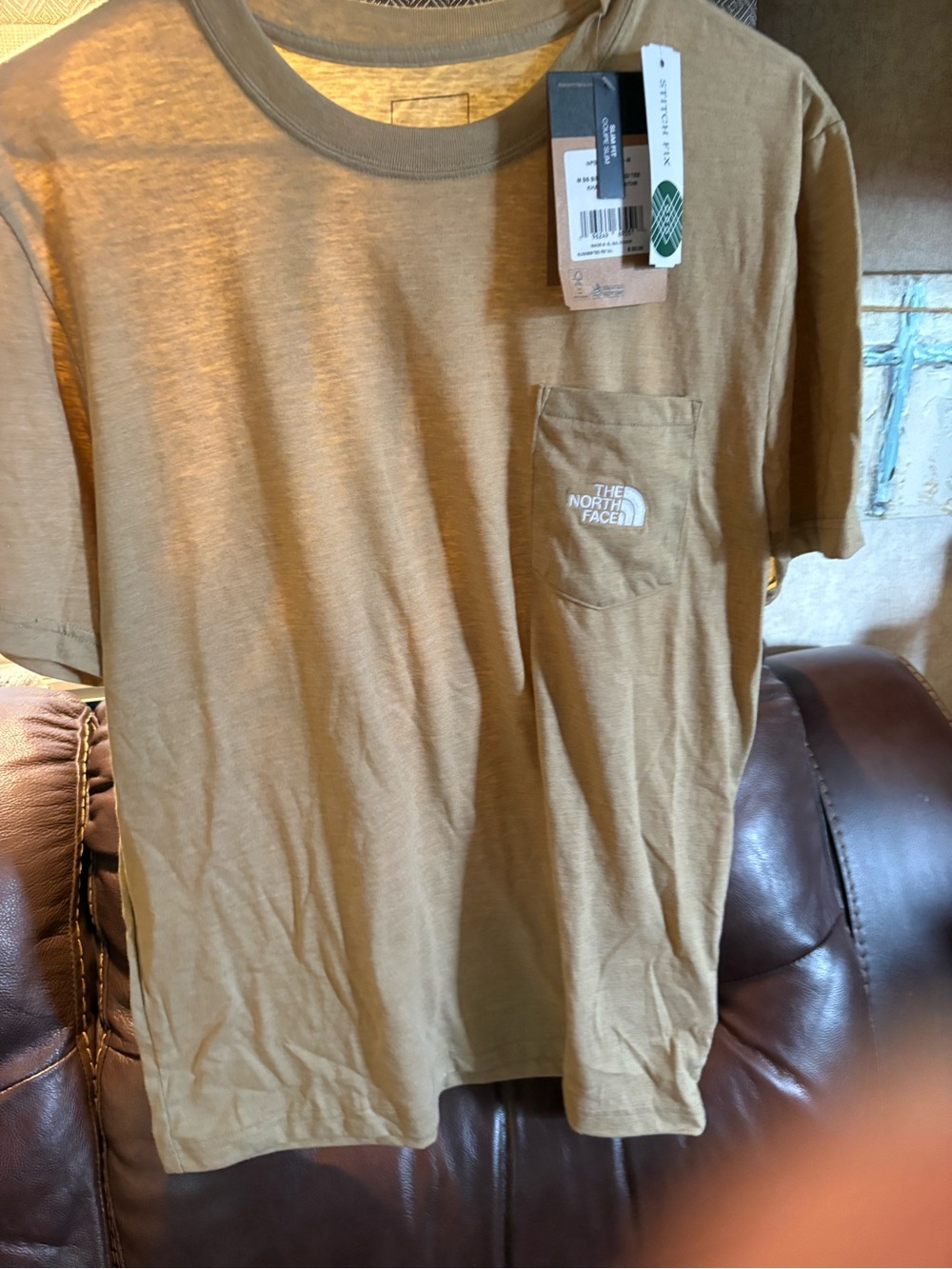 The North Face Men’s Tan Pocket Tee - Short Sleeve